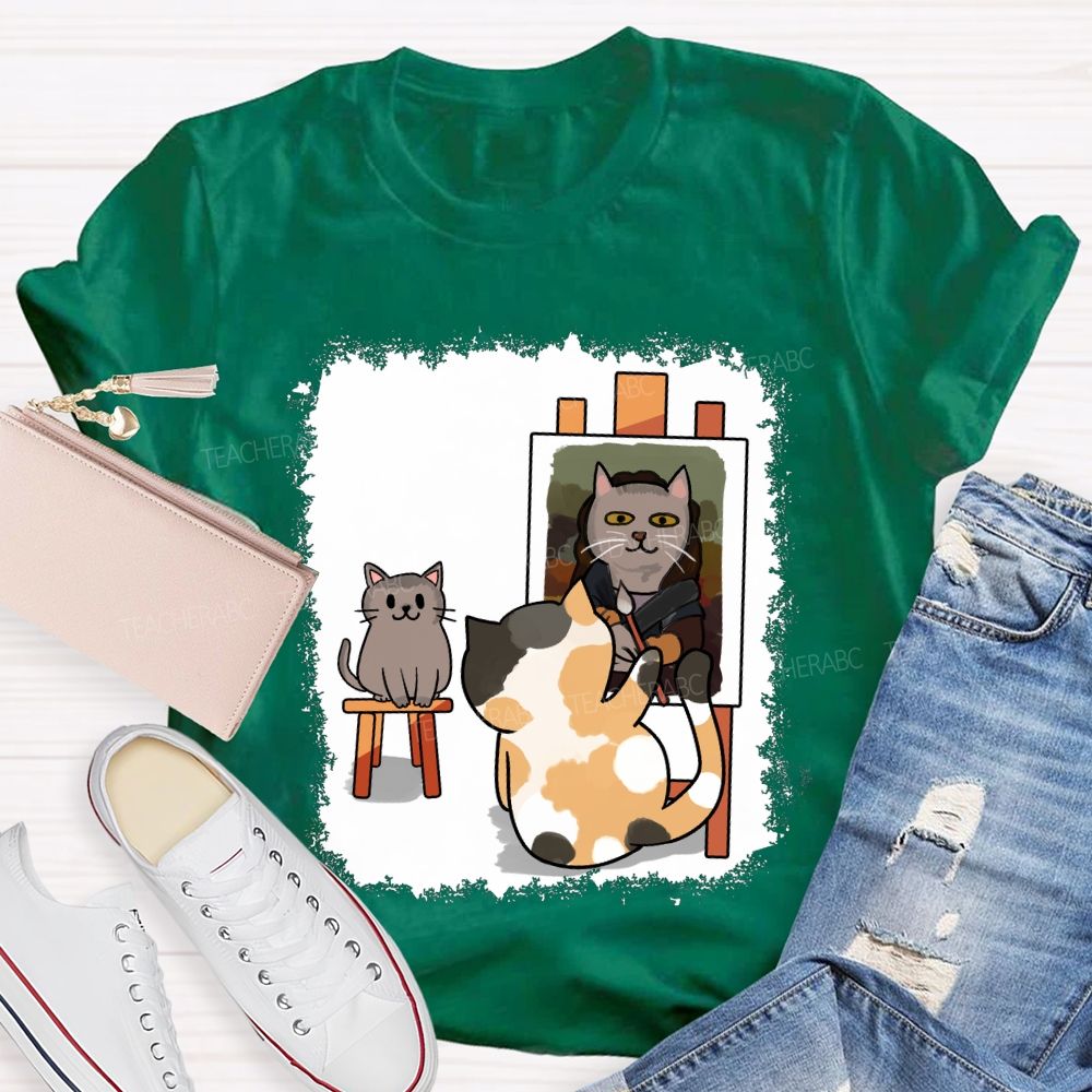 Cats And Portraits Of Cats Art Teacher T-shirt