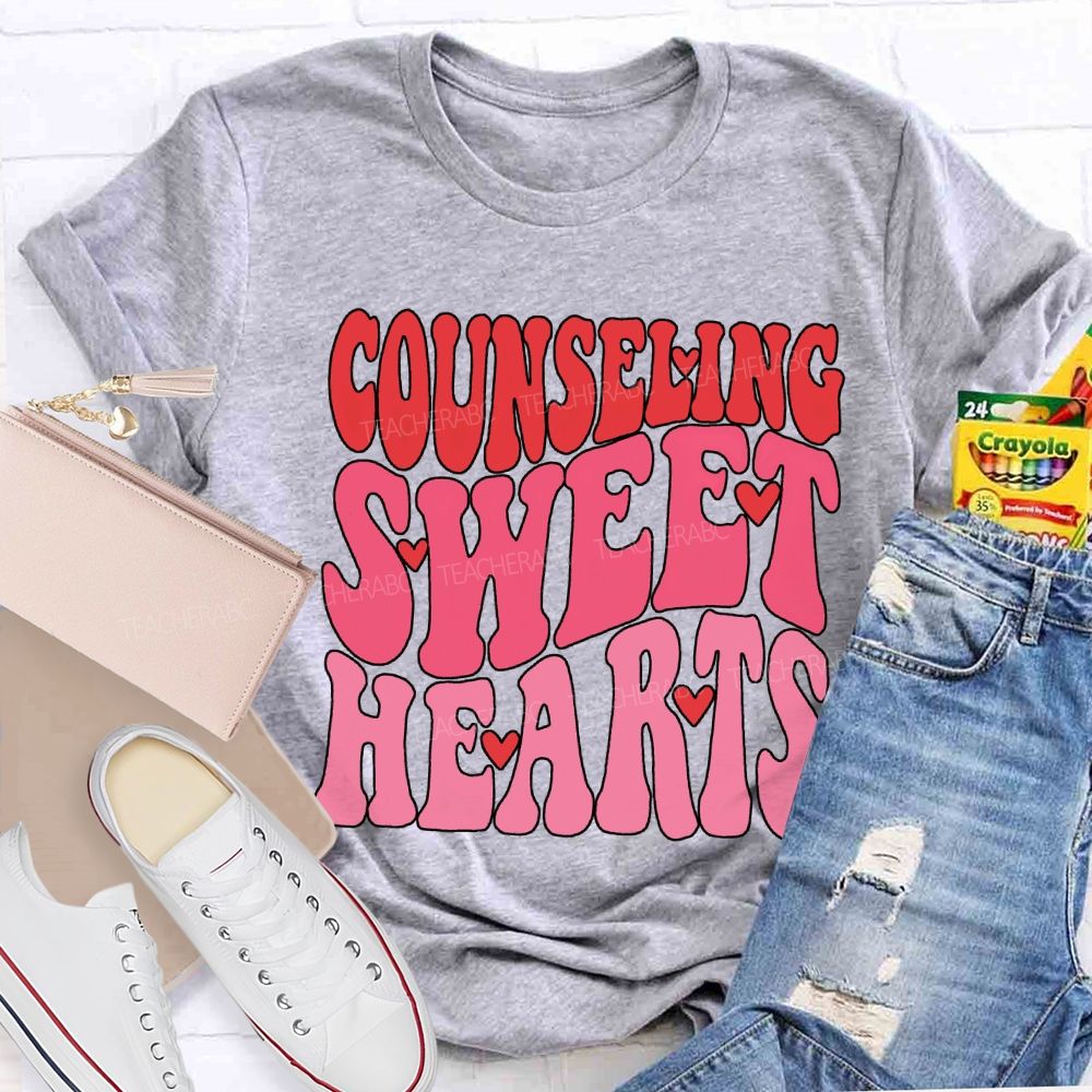 Counseling Sweet Hearts Hearts And Pink Font T-shirt