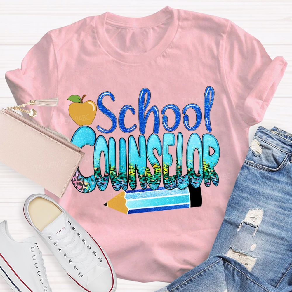 School Counselor Apples And Pencils T-shirt