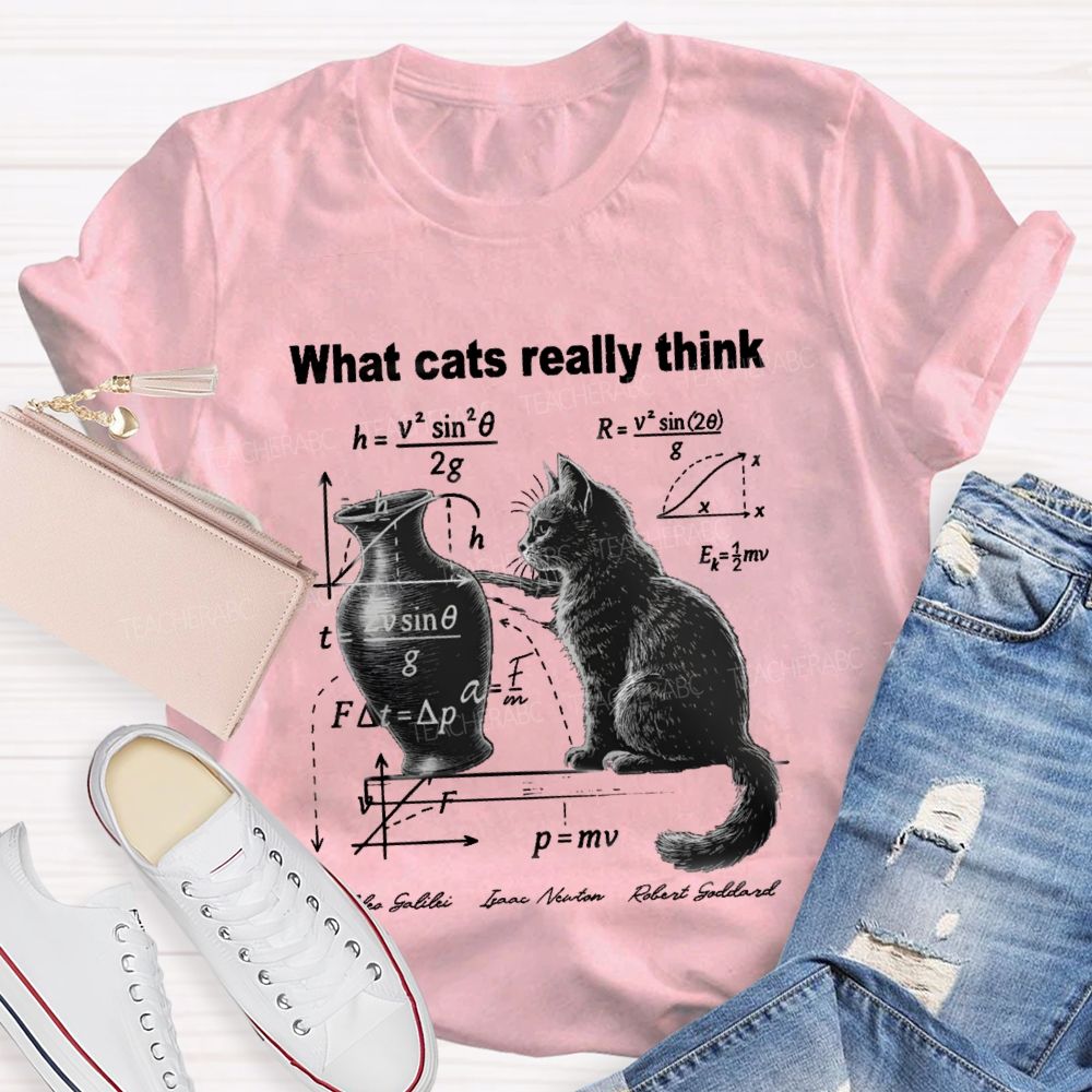 Funny Science What Cats Really Think T-shirt