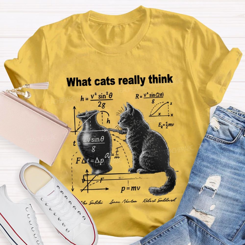 Funny Science What Cats Really Think T-shirt