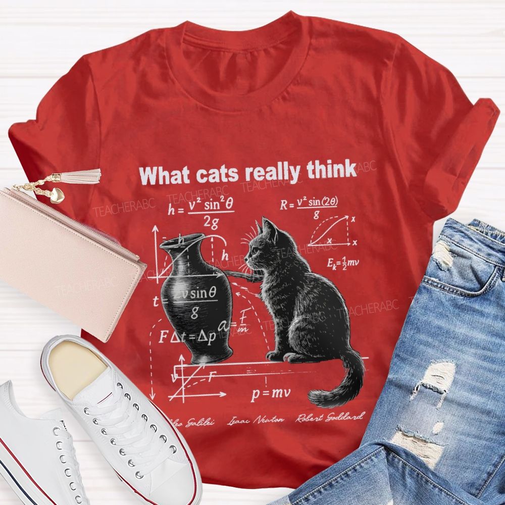 Funny Science What Cats Really Think T-shirt