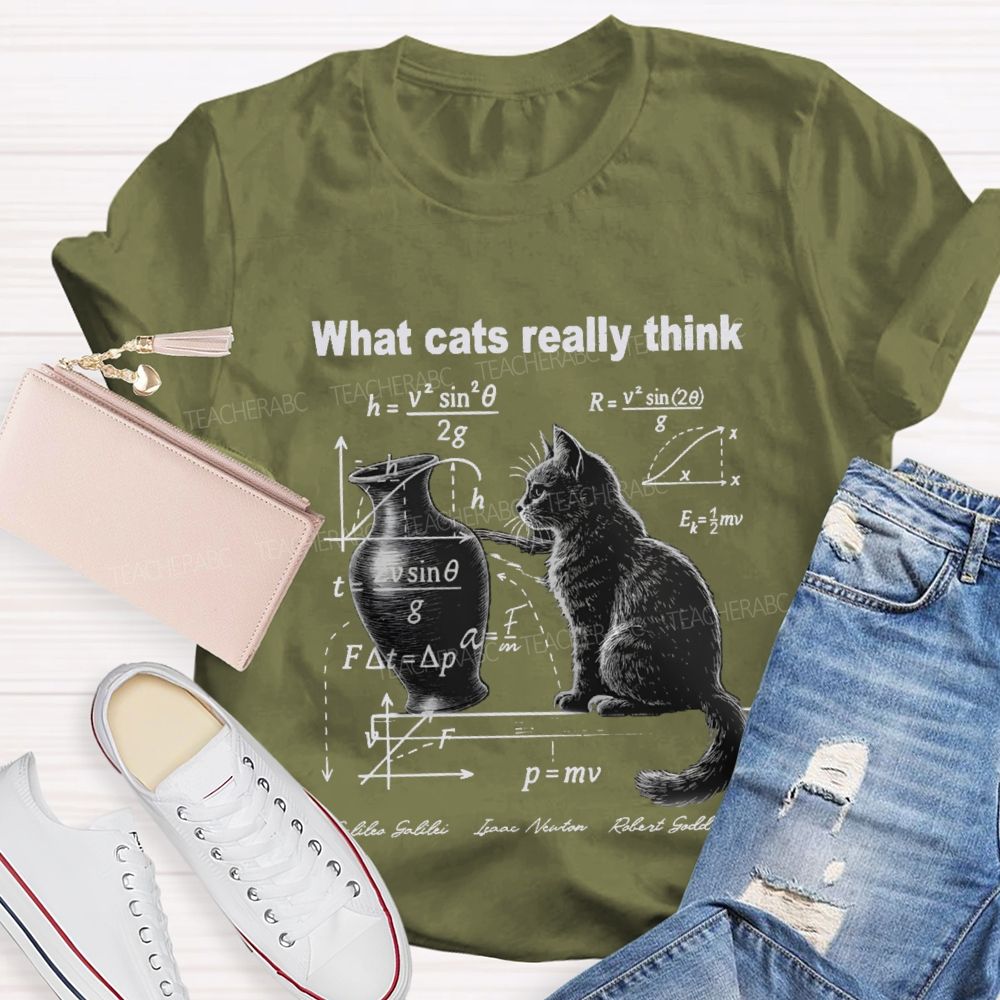 Funny Science What Cats Really Think T-shirt