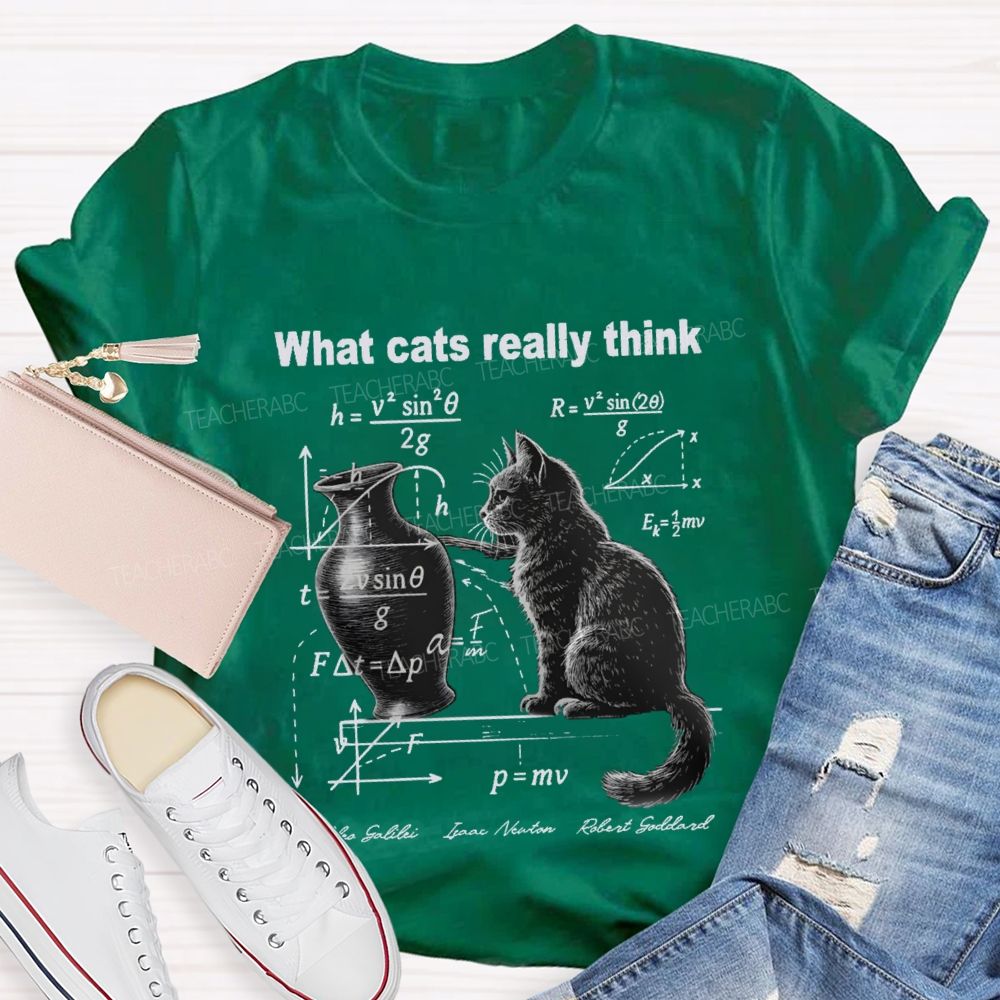Funny Science What Cats Really Think T-shirt