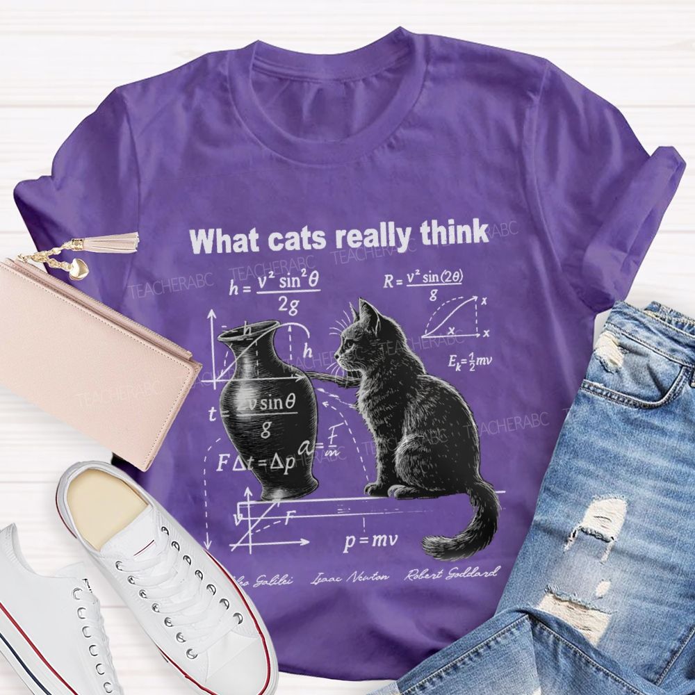 Funny Science What Cats Really Think T-shirt
