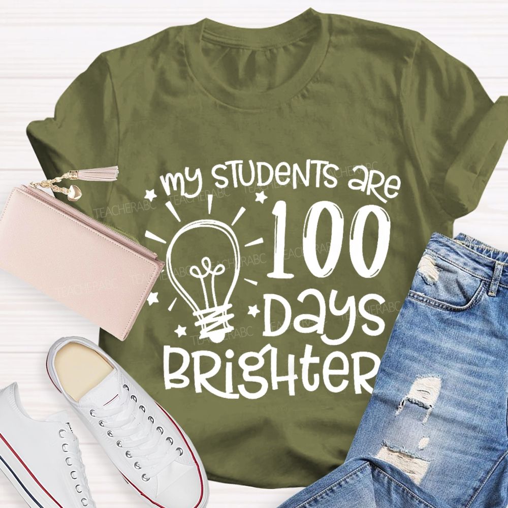 My Students Are 100 Days Brighter Star T-shirt