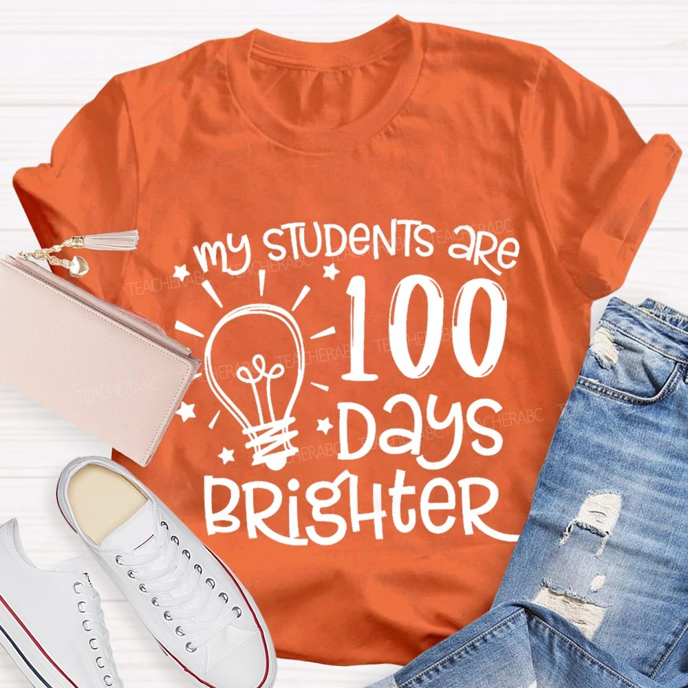 My Students Are 100 Days Brighter Star T-shirt
