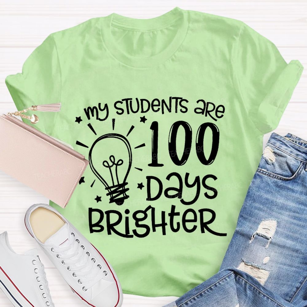 My Students Are 100 Days Brighter Star T-shirt