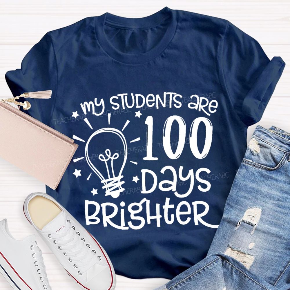My Students Are 100 Days Brighter Star T-shirt