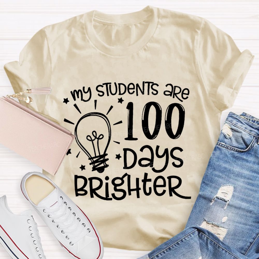 My Students Are 100 Days Brighter Star T-shirt