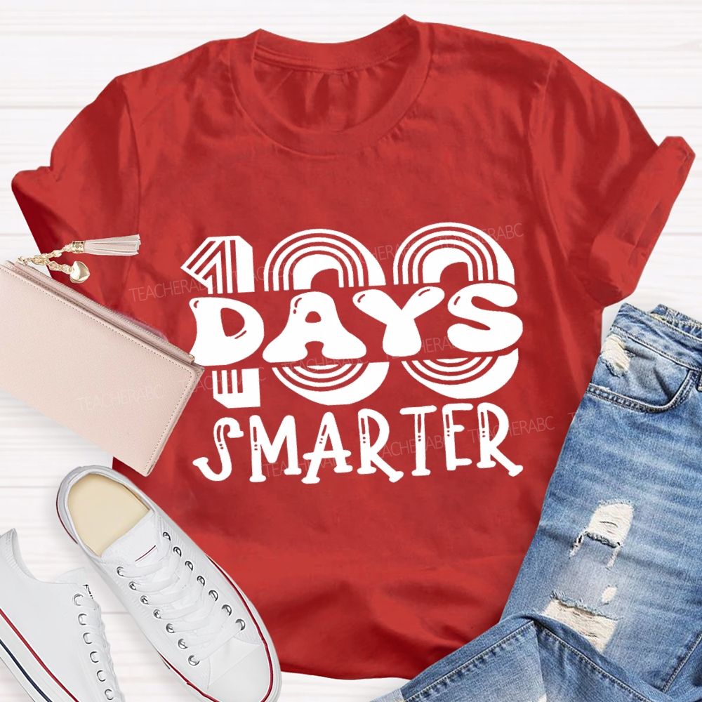 100 Days Smarter Circular Letters T-Shirt