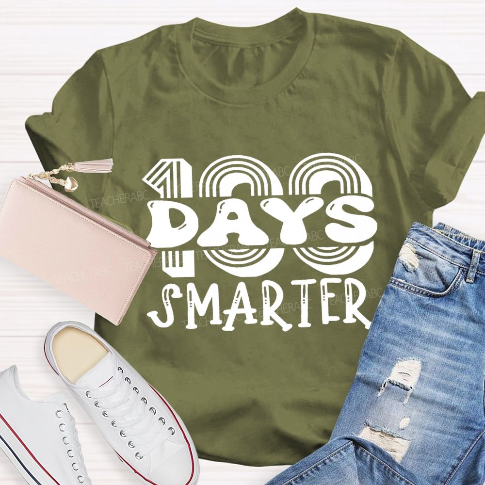100 Days Smarter Circular Letters T-Shirt