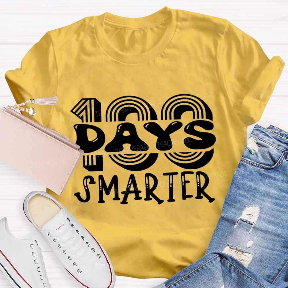 100 Days Smarter Circular Letters T-Shirt