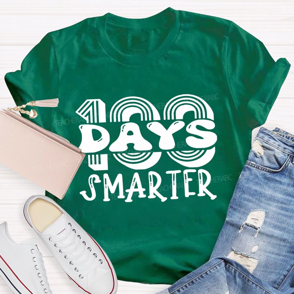 100 Days Smarter Circular Letters T-Shirt