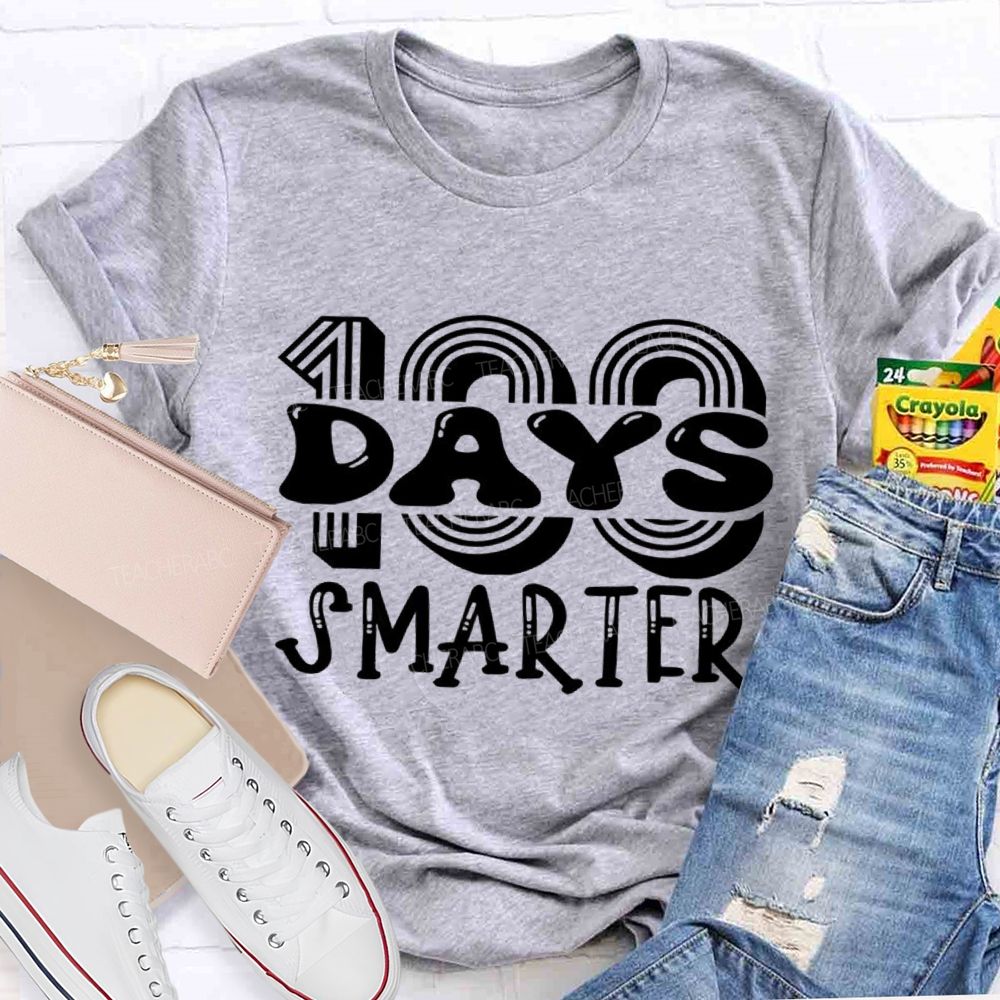 100 Days Smarter Circular Letters T-Shirt