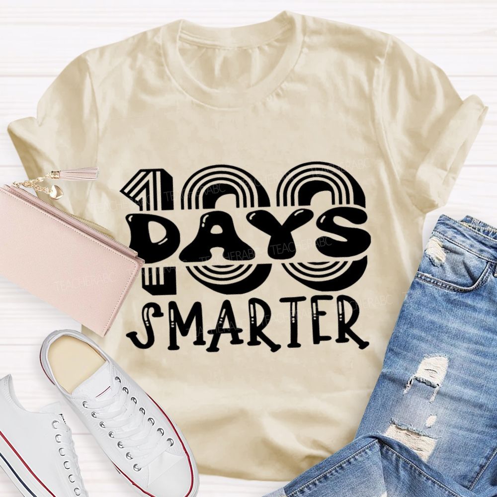 100 Days Smarter Circular Letters T-Shirt