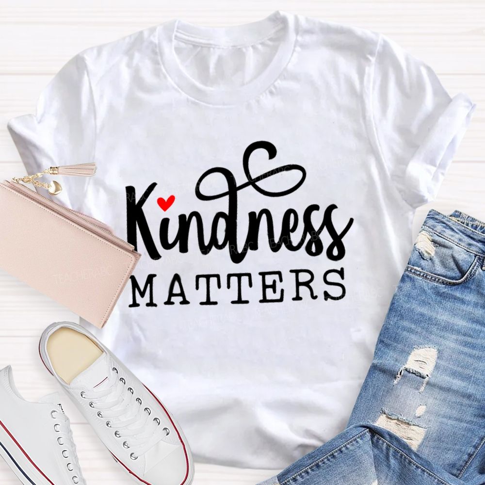 Kindness Matters Red Heart T-Shirt