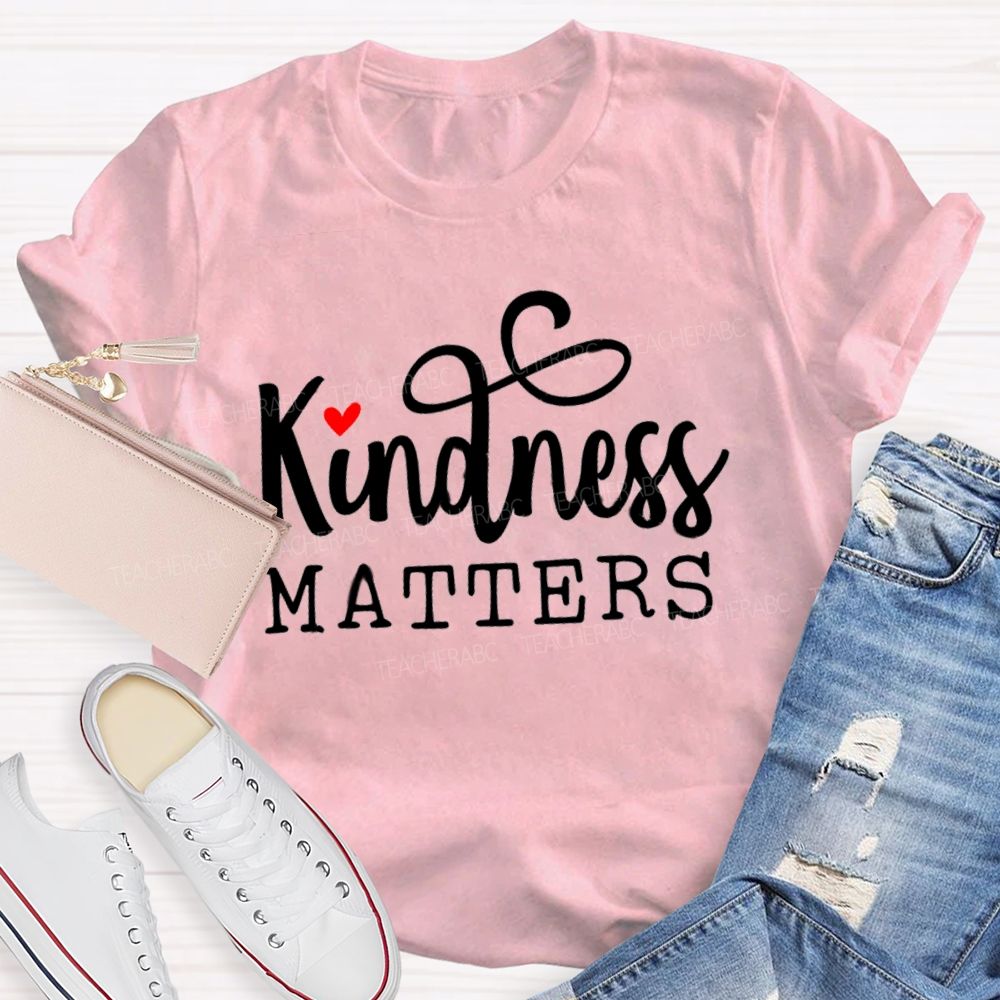 Kindness Matters Red Heart T-Shirt