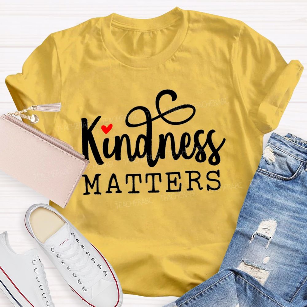 Kindness Matters Red Heart T-Shirt