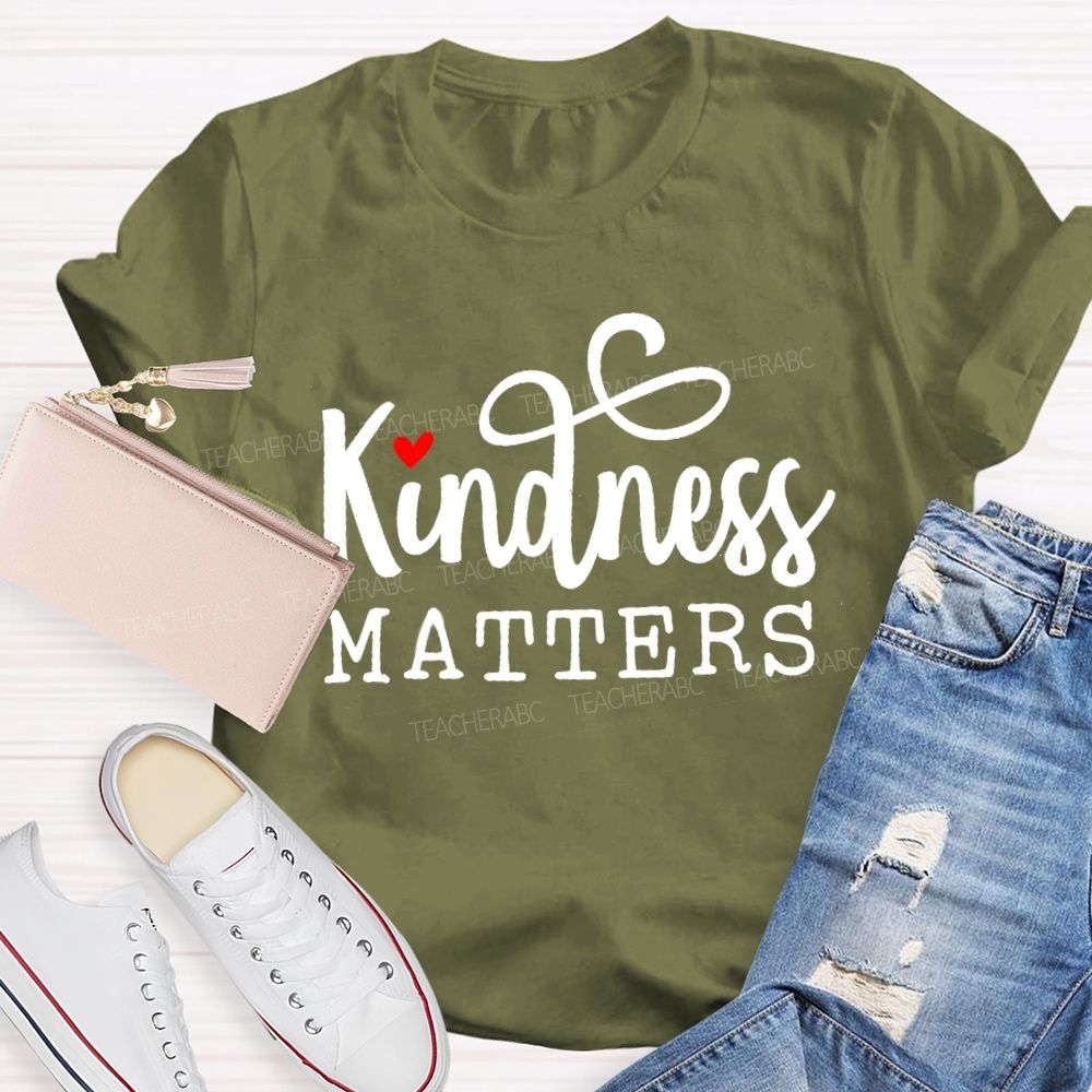 Kindness Matters Red Heart T-Shirt