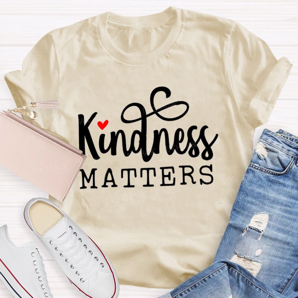 Kindness Matters Red Heart T-Shirt