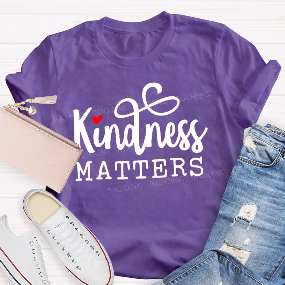 Kindness Matters Red Heart T-Shirt