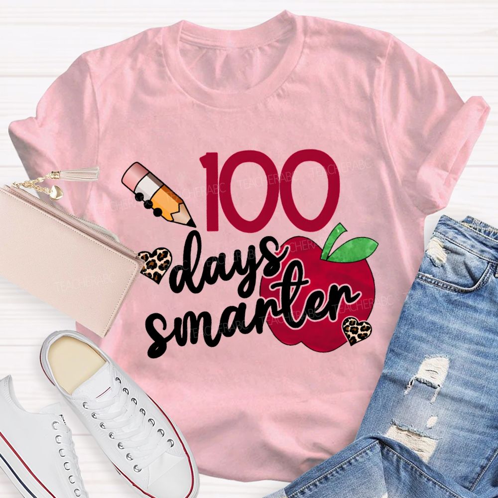 100 Days Smarter Hearts And Apples T-shirt