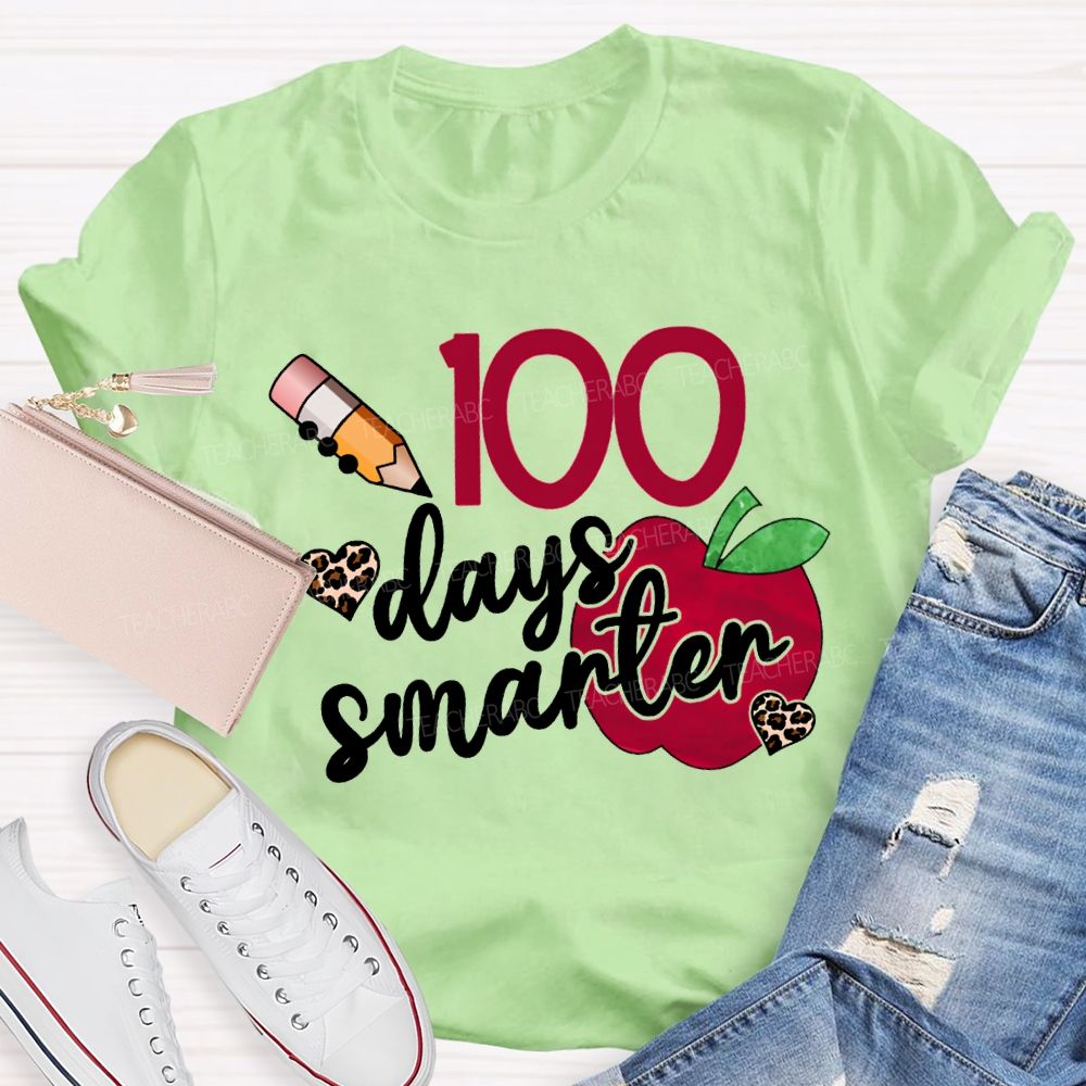 100 Days Smarter Hearts And Apples T-shirt