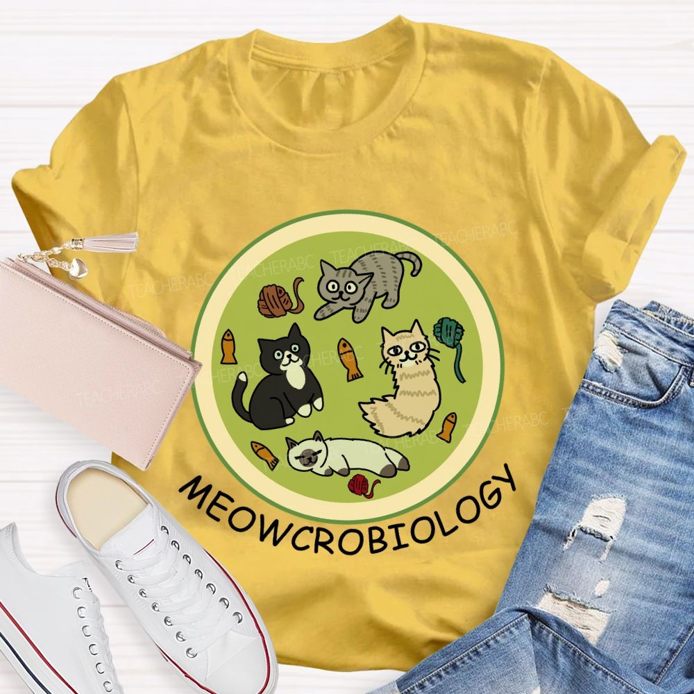 Meowcrobiology Teacher T-Shirt
