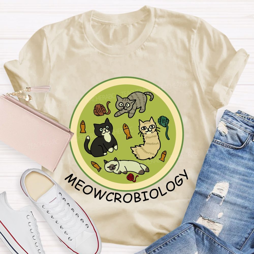 Meowcrobiology Teacher T-Shirt