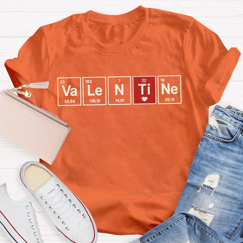 Valentine Science Teacher And Heart T-shirt