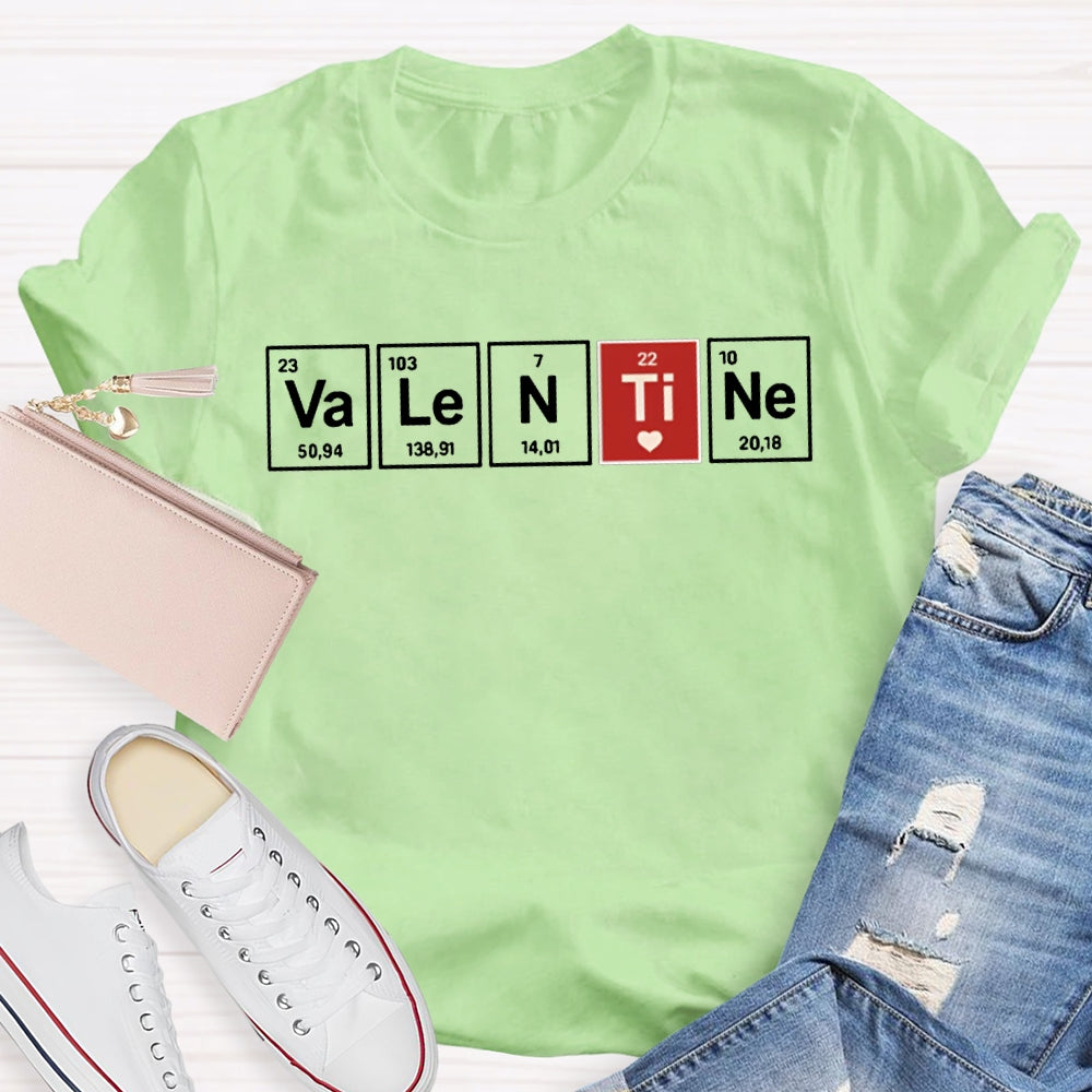 Valentine Science Teacher And Heart T-shirt
