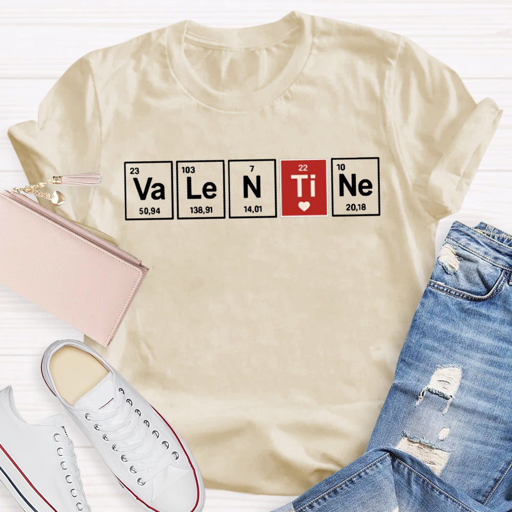 Valentine Science Teacher And Heart T-shirt