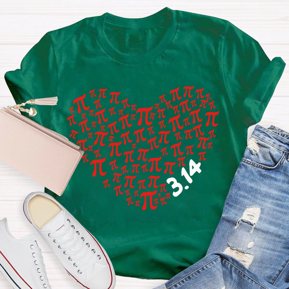 Heart Pi Valentine'S Day Math Teacher T-shirt
