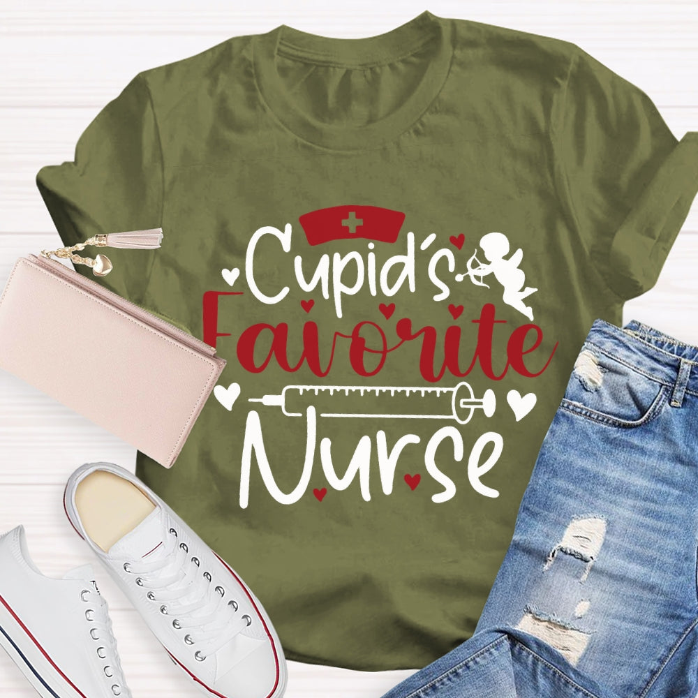 Cupid'S Favorite Nurse Valentine'S Day T-shirt