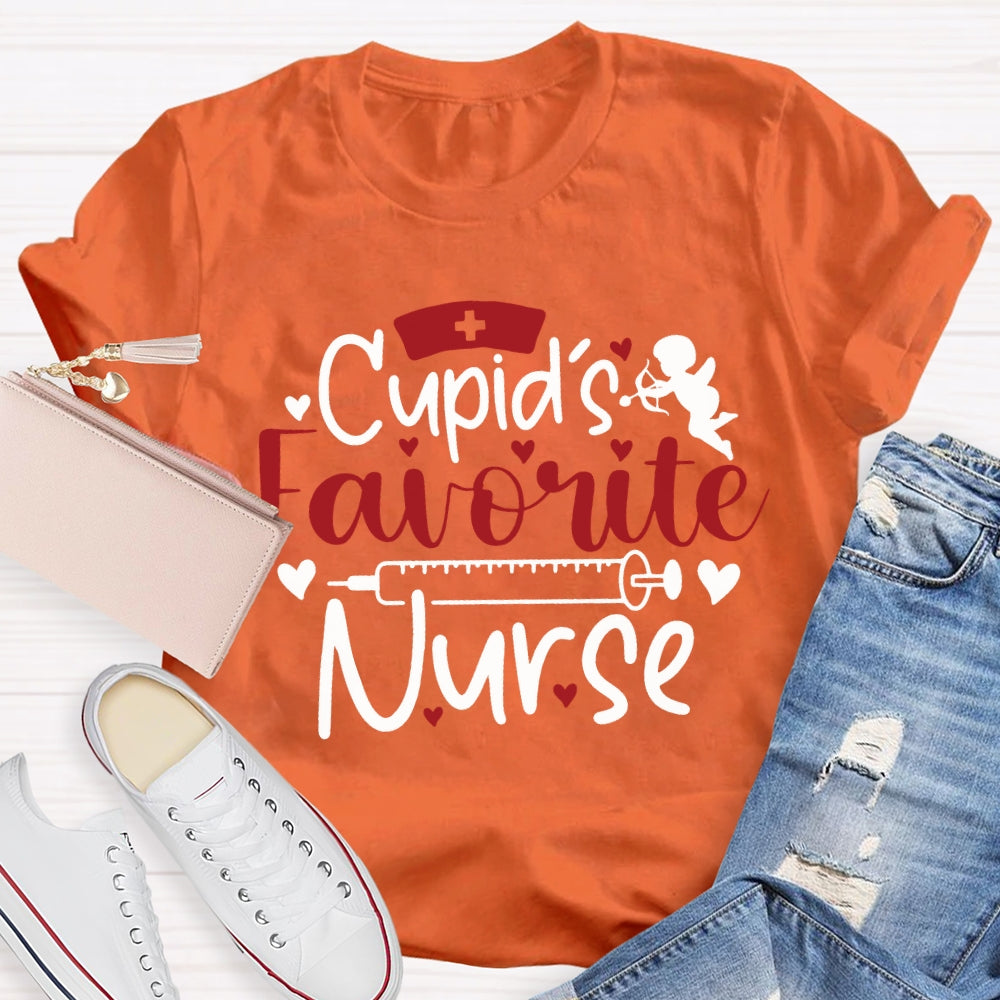 Cupid'S Favorite Nurse Valentine'S Day T-shirt