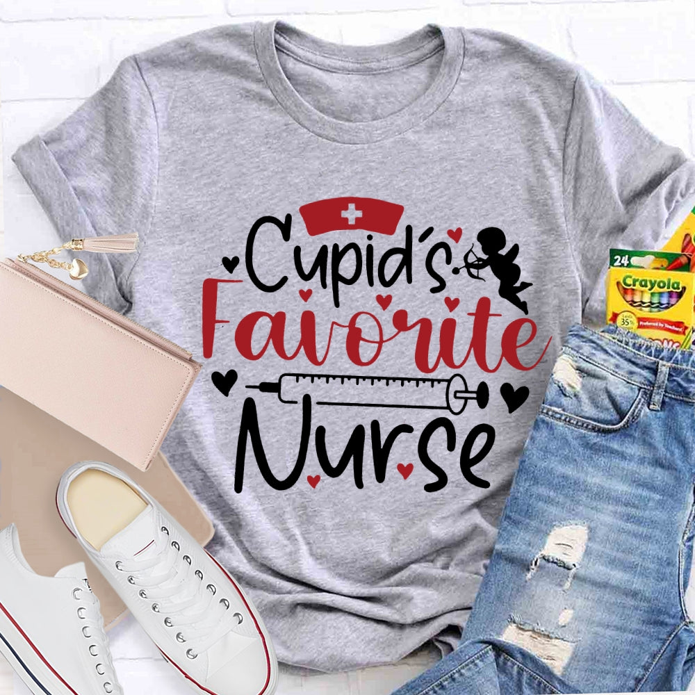 Cupid'S Favorite Nurse Valentine'S Day T-shirt