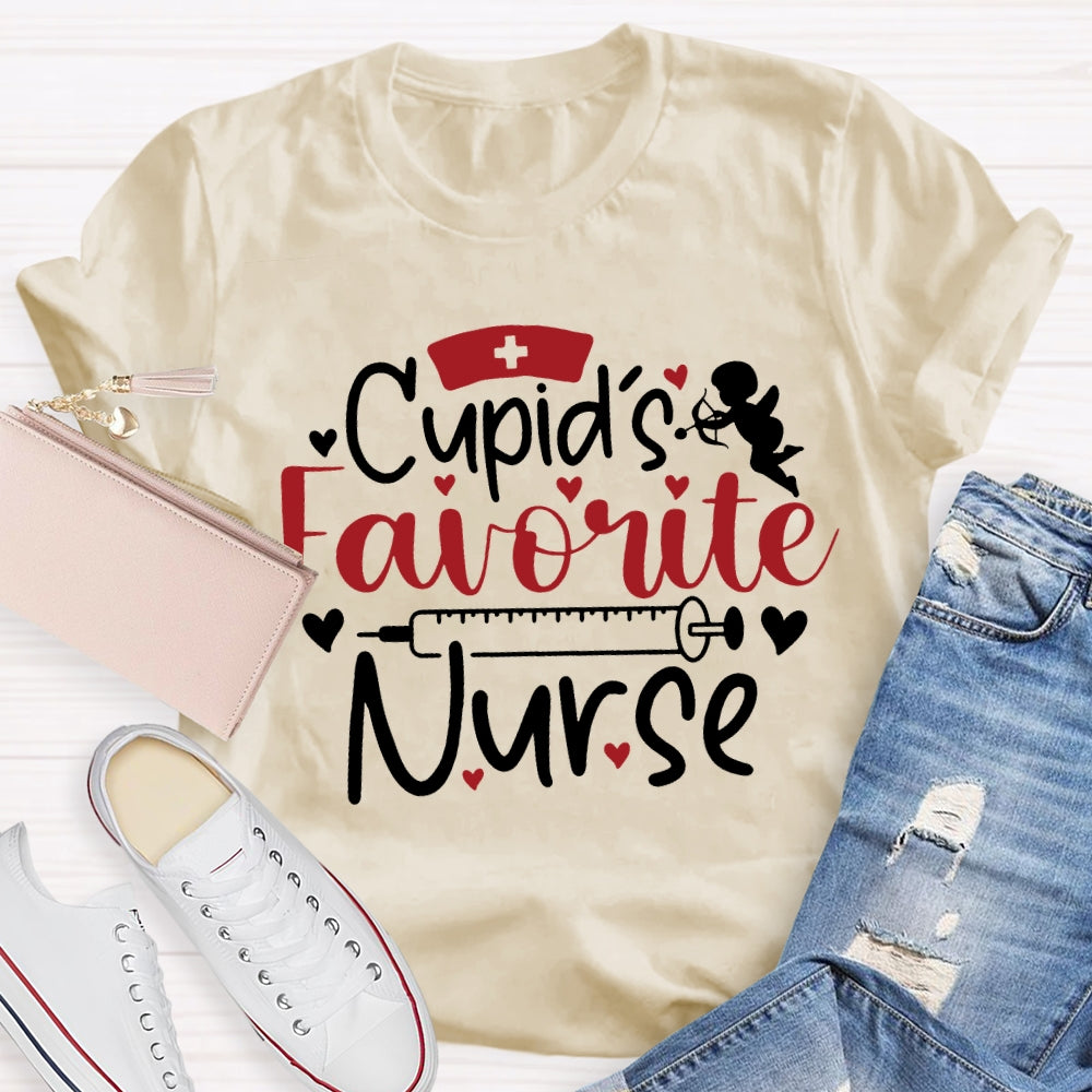 Cupid'S Favorite Nurse Valentine'S Day T-shirt