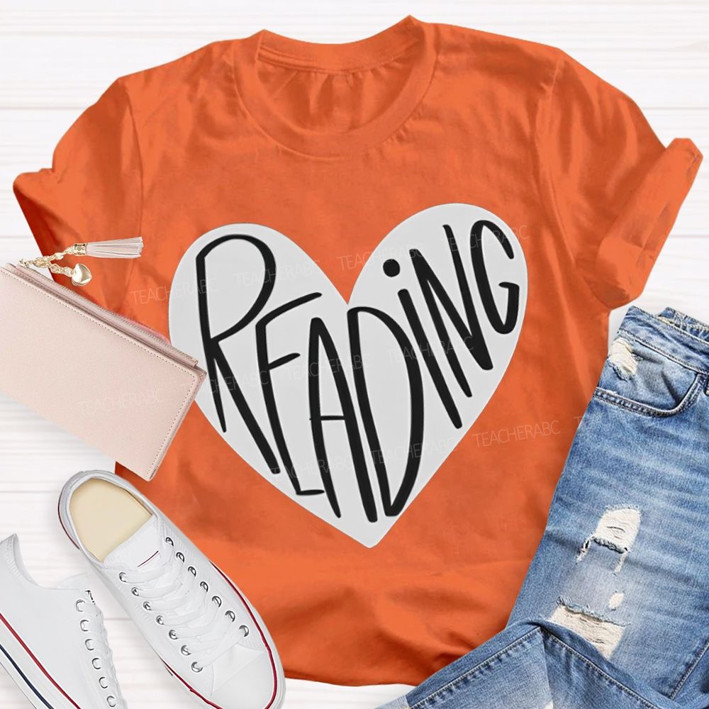 Reading And Heart Fall In Love With Reading T-shirt
