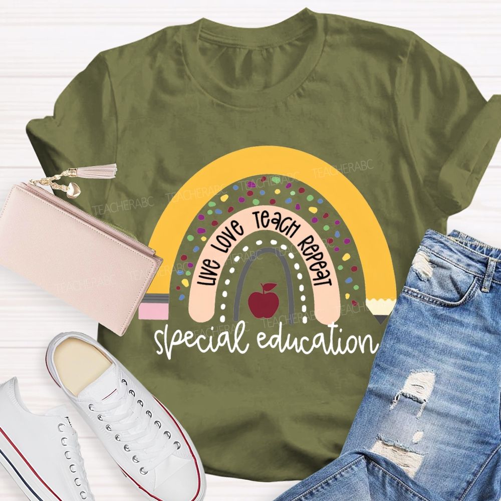 Live Love Teach Repeat Special Education T-shirt
