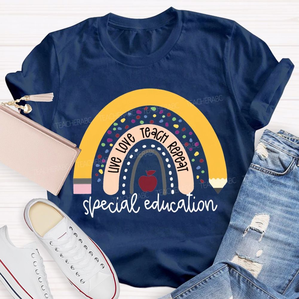 Live Love Teach Repeat Special Education T-shirt