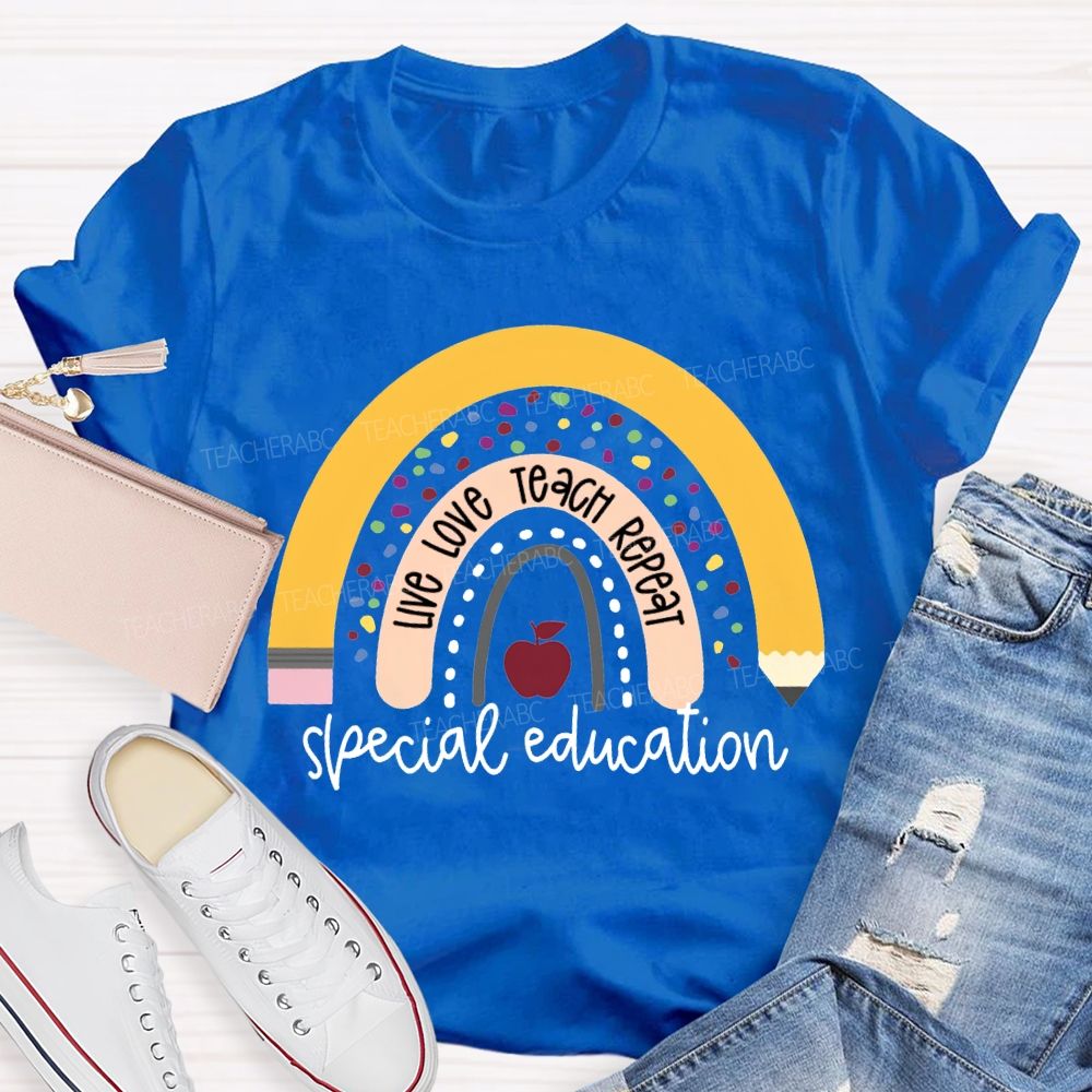 Live Love Teach Repeat Special Education T-shirt
