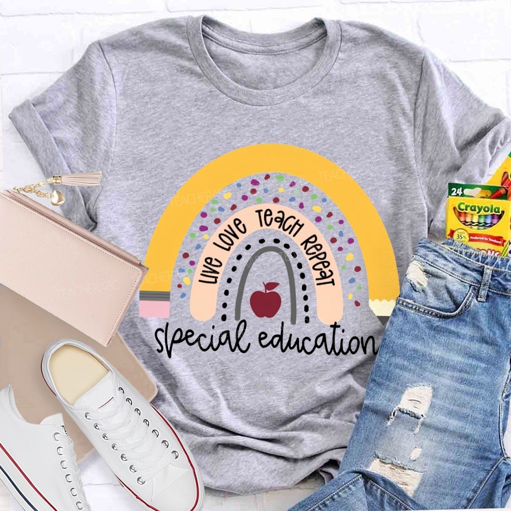 Live Love Teach Repeat Special Education T-shirt