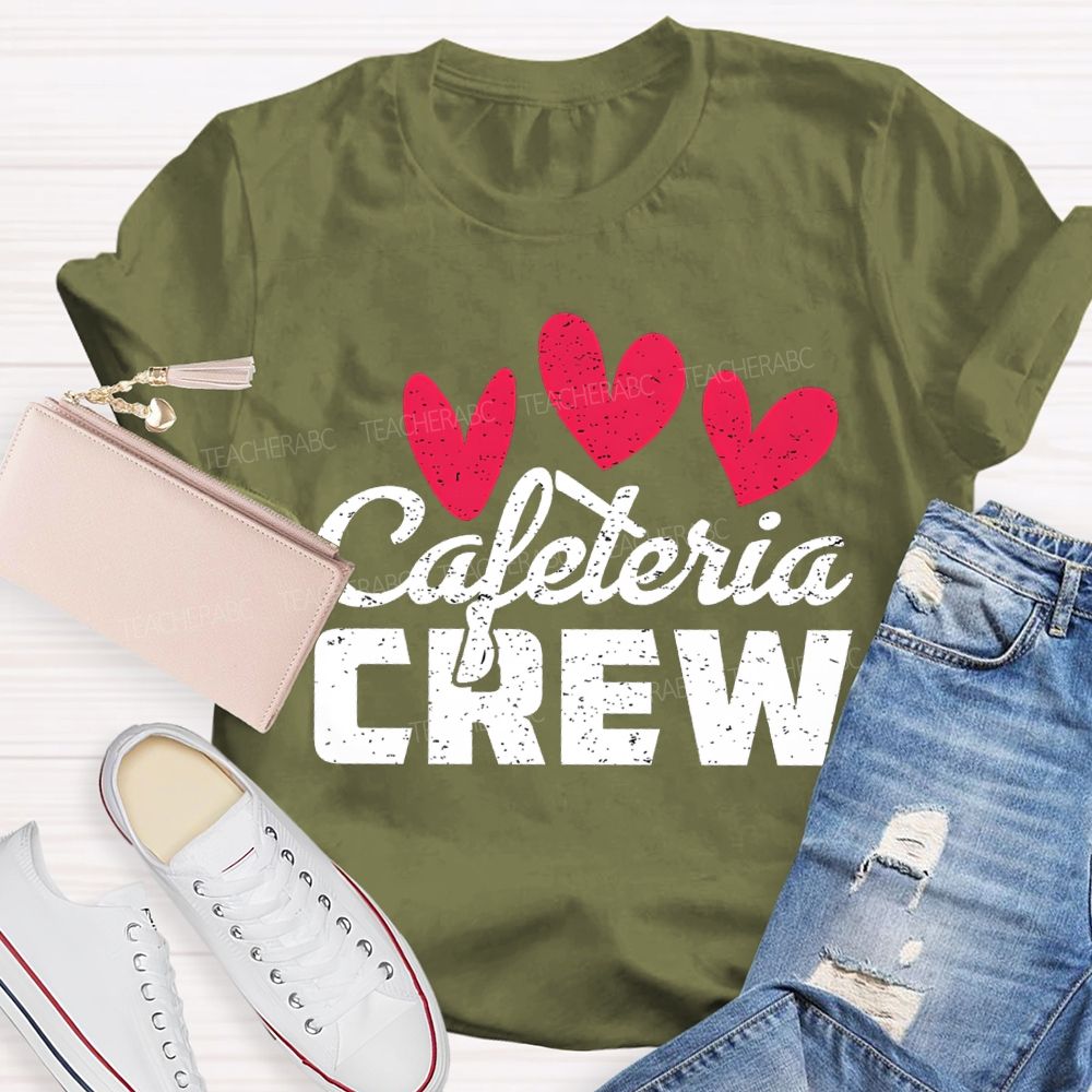 Cafeteria Crew Heart Valentine'S Day T-shirt