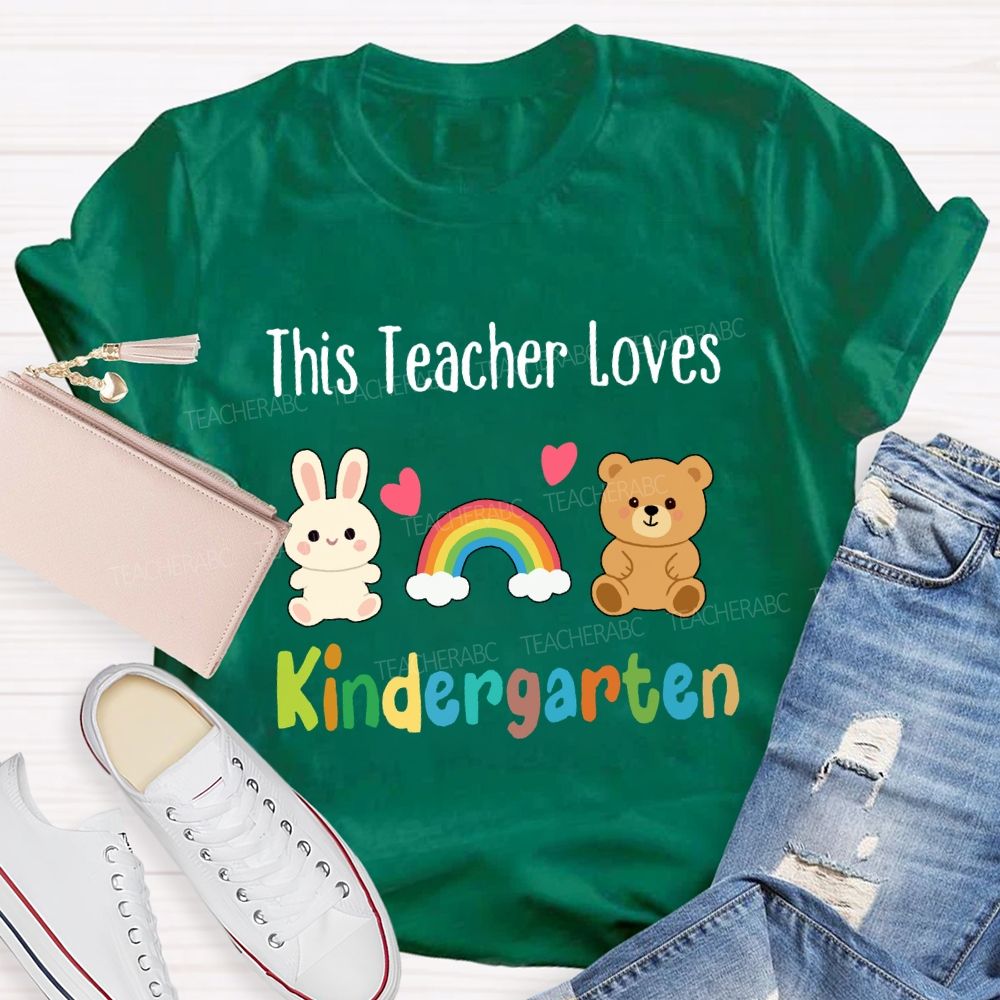 Personalized Grade This Teachers Loves Kindergarten T-Shirt