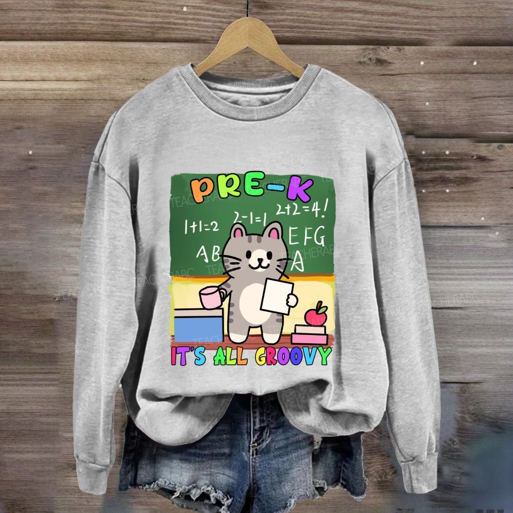 Personalized Grade It's All Groovy The Cat Sweatshirt