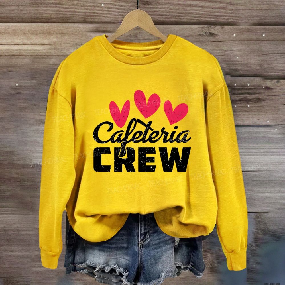 Cafeteria Crew Heart Valentine'S Day Sweatshirt