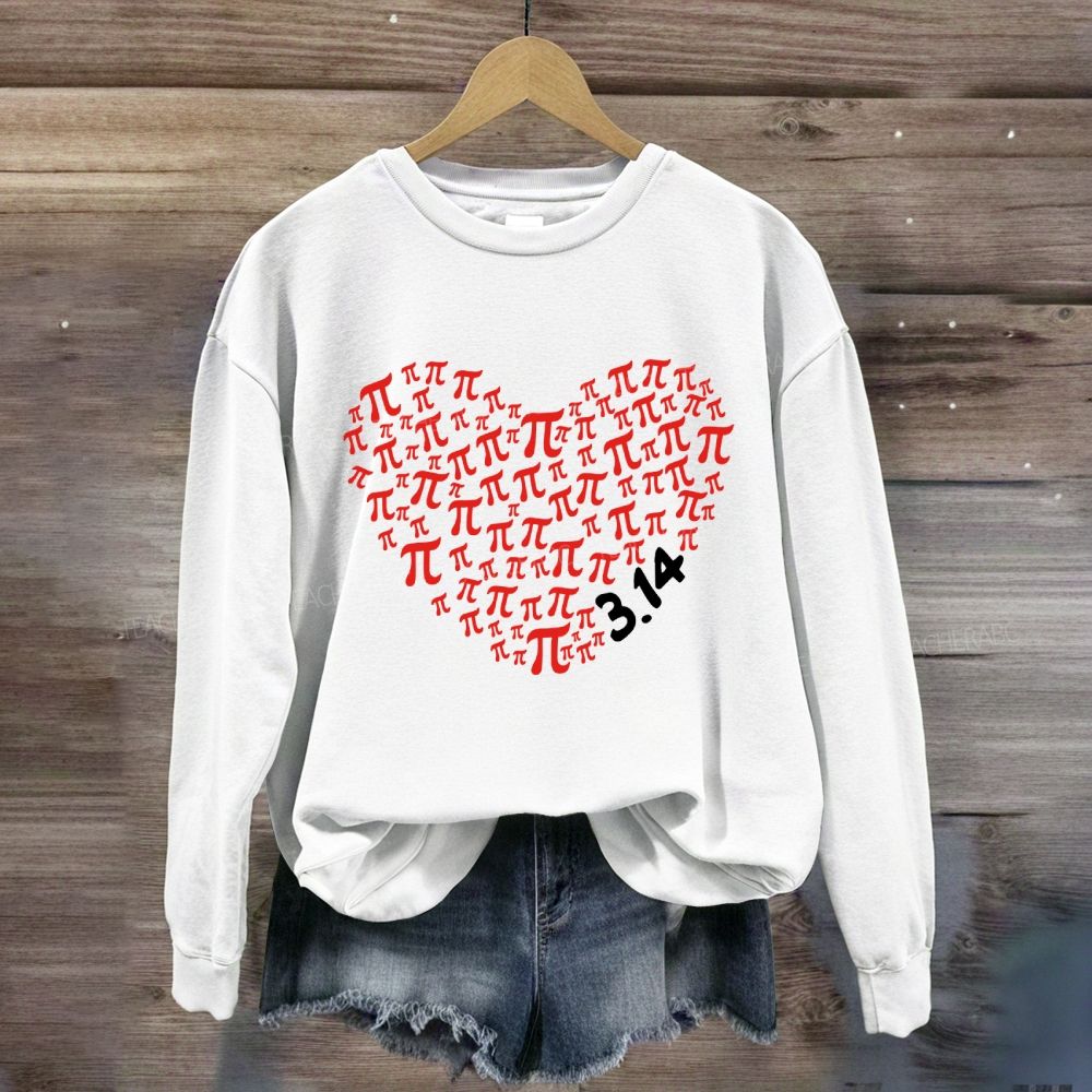 Heart Pi Valentine'S Day Math Teacher Sweatshirt