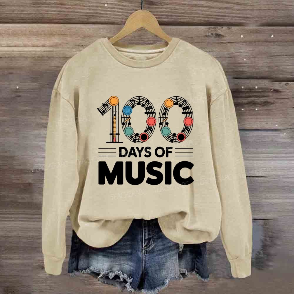 100 Days Of Music Colorful Dot Sweatshirt
