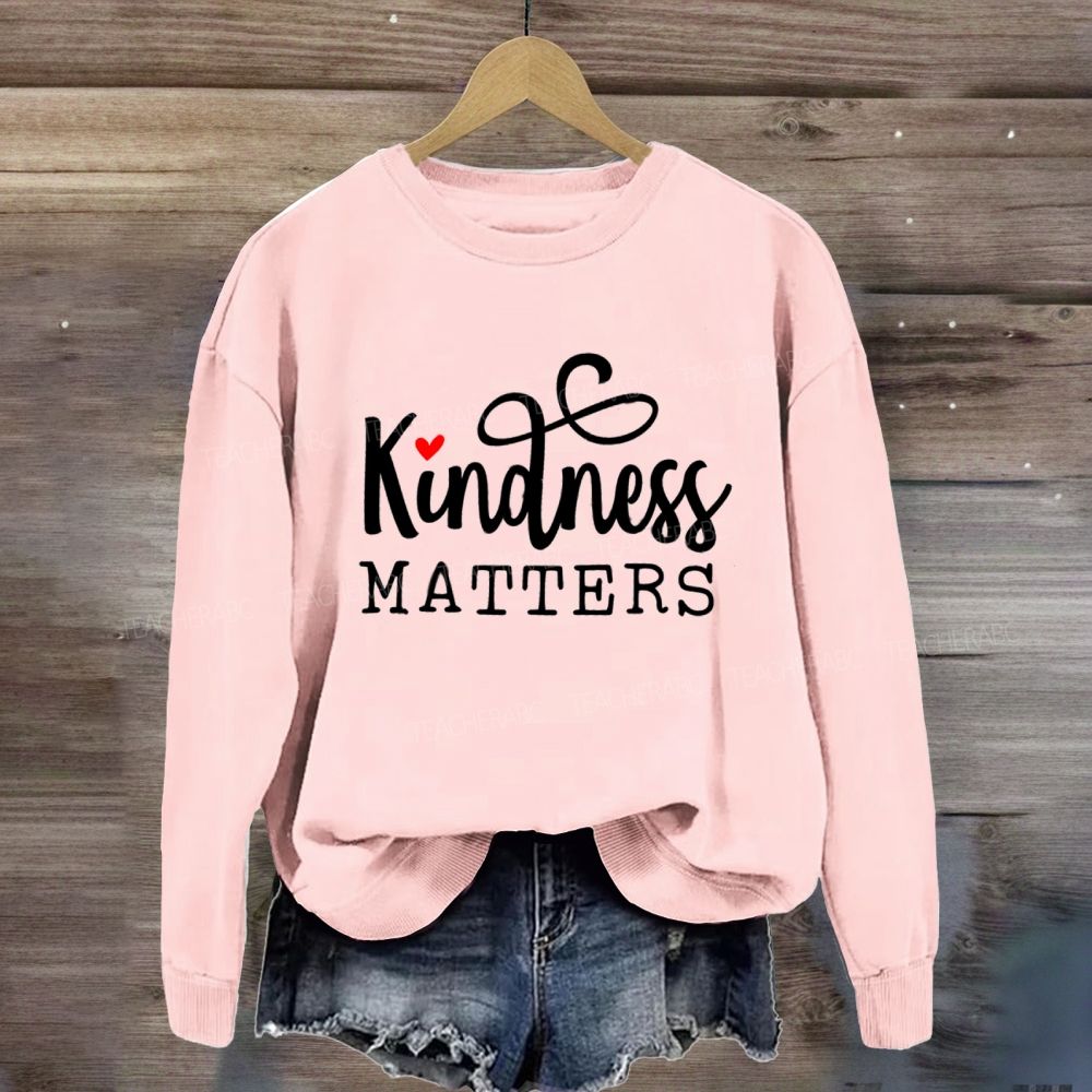 Kindness Matters Red Heart Sweatshirt